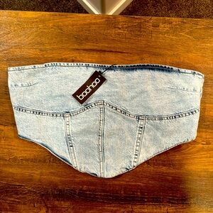 Denim corset